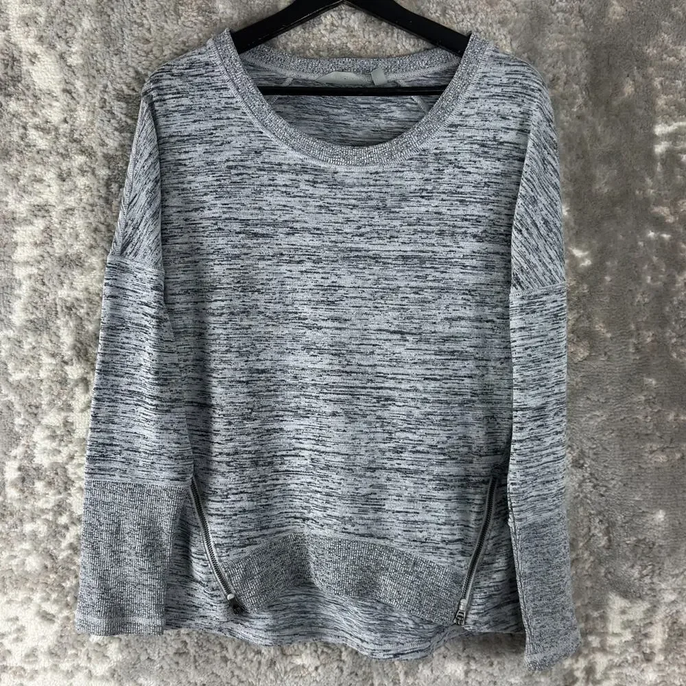 Athleta Size S Stretch Casual Outdoor‎ Sweater Heather Gray Long Sleeve Pullover